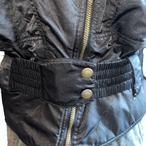 Vintage 80's OSSI  Skiwear Black Moto Style Ski Jacket Sz M - Picture 9 of 14